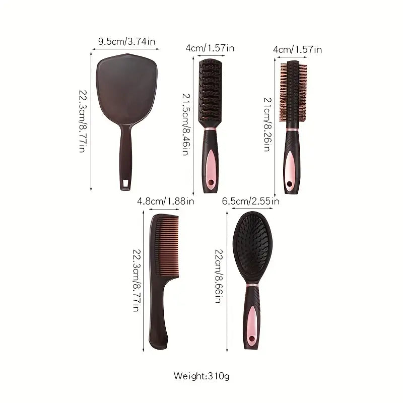 5pcs Hairdressing Comb Set