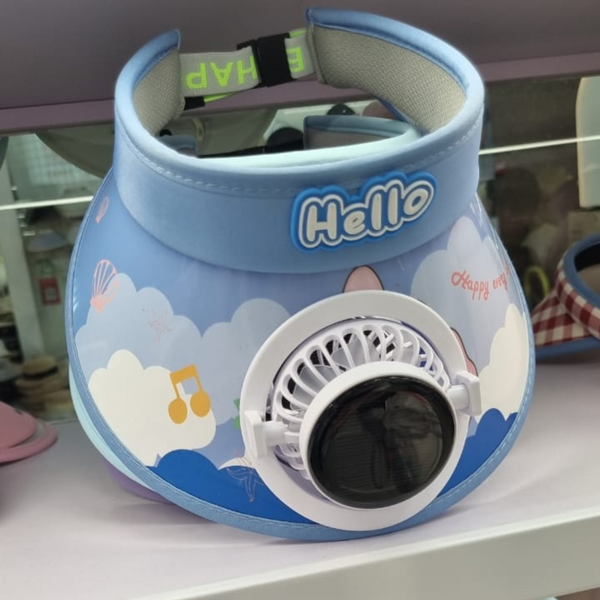 Kids Sun Visor Hat with Fan