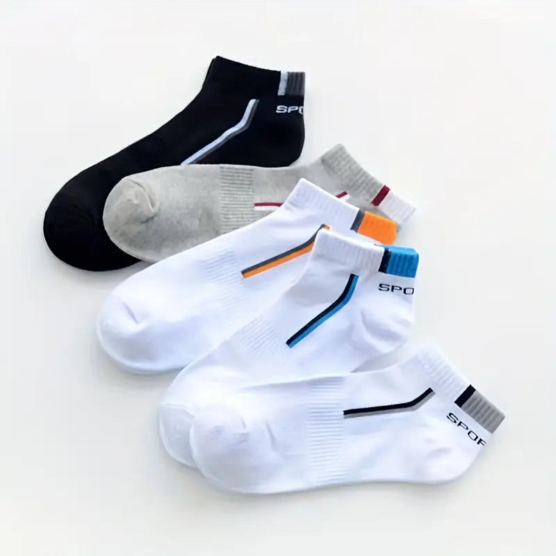 5 Pairs Letter Ankle Socks