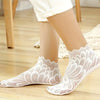 3 Pairs Floral Lace Mesh Thin Socks