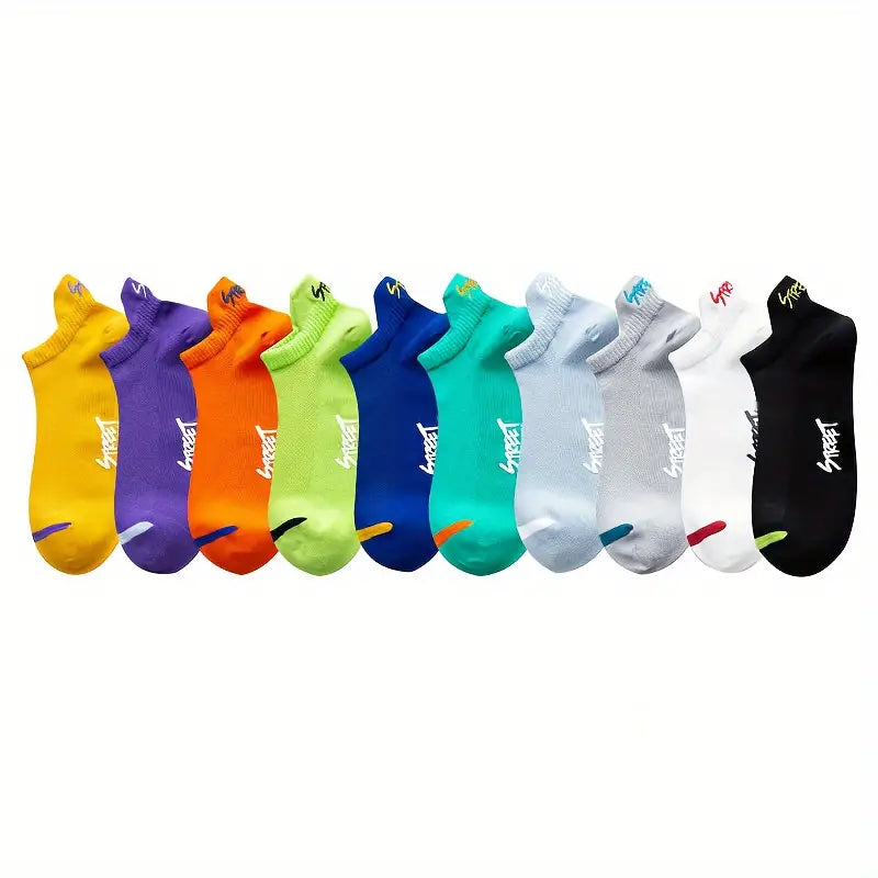 10 Pairs Unisex Letter Socks