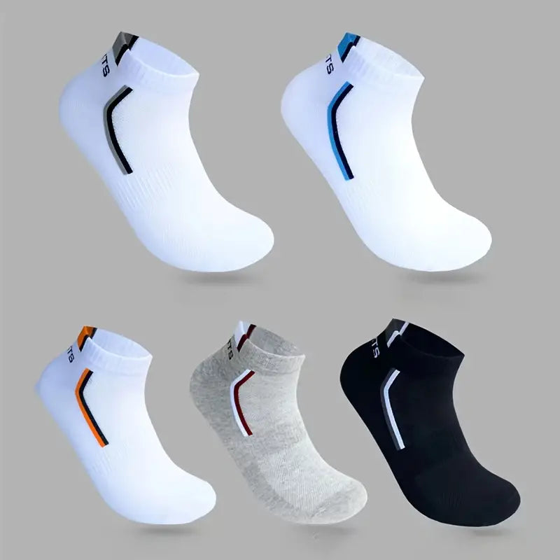 5 Pairs Letter Ankle Socks