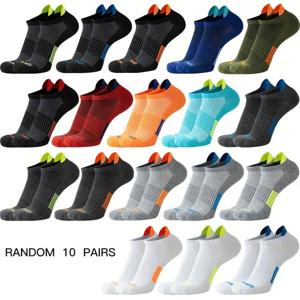 10 Pairs of Ultra-Comfy & Breathable Men's No-Show Socks