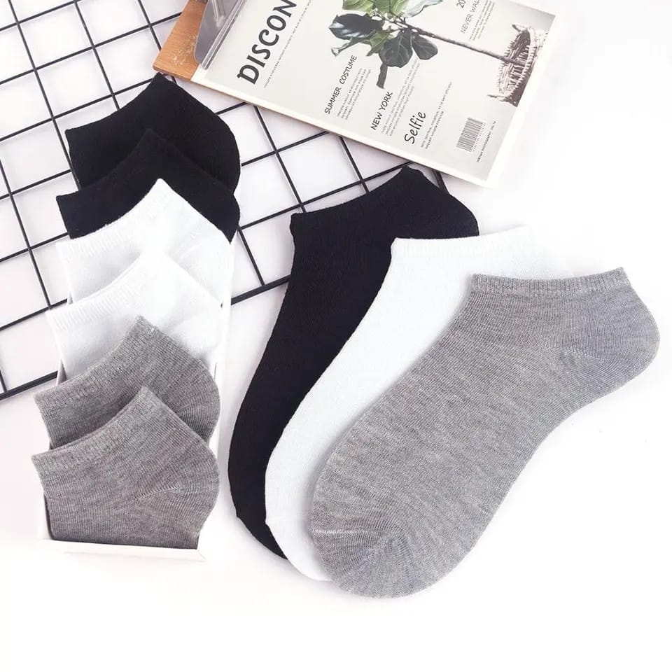Pack of 3 Cotton Ankle Socks