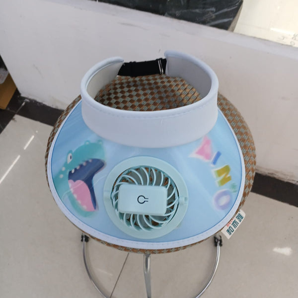 Kids Sun Visor Hat with Fan