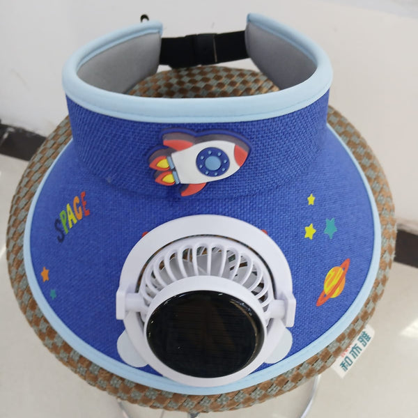 Kids Sun Visor Hat with Fan