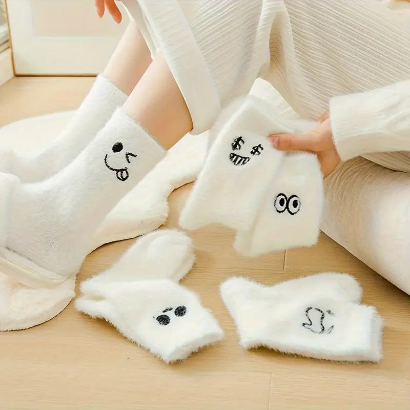 5 Pairs Expression Pattern Socks