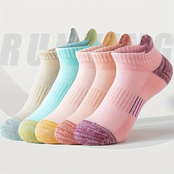 5 Pairs No Show Ankle Socks
