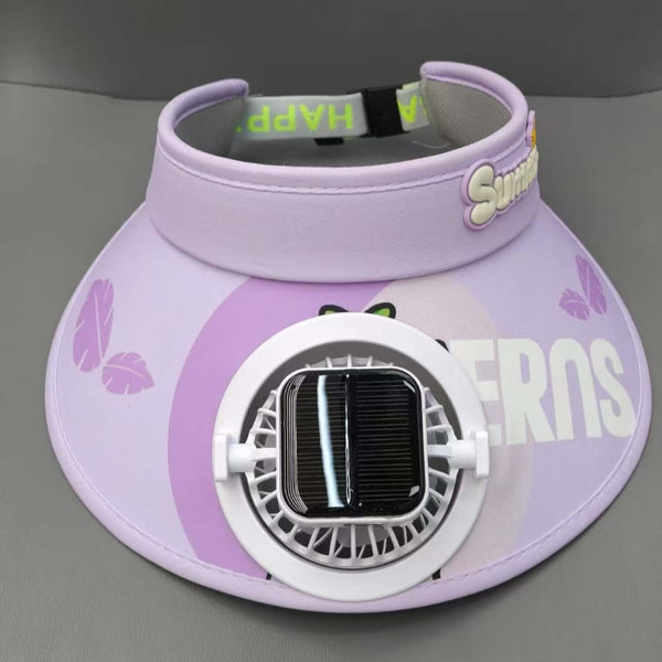 Kids Sun Visor Hat with Fan