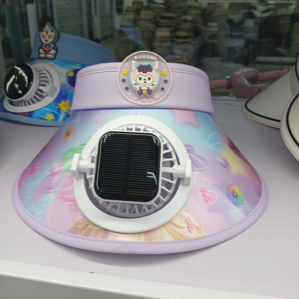 Kids Sun Visor Hat with Fan