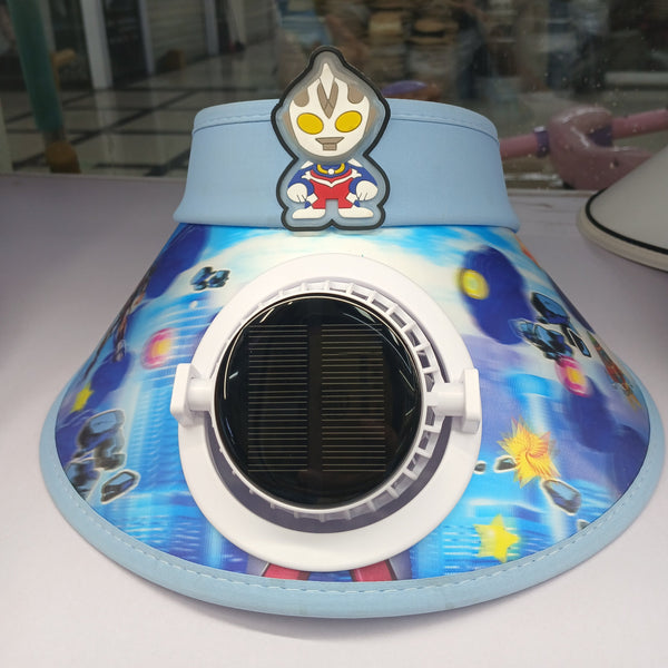Kids Sun Visor Hat with Fan